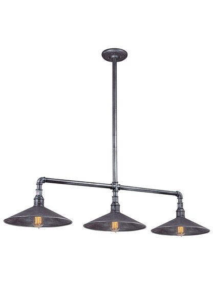 Toledo Collection Kitchen Island Light in Old Silver